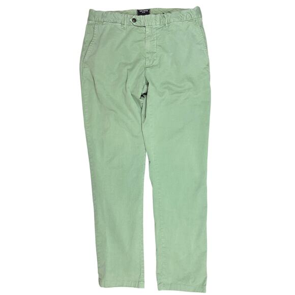 Todd Snyder Straight Fit Tab Front Stretch Chino Pant size 32 x 34 Light Green - Picture 1 of 6